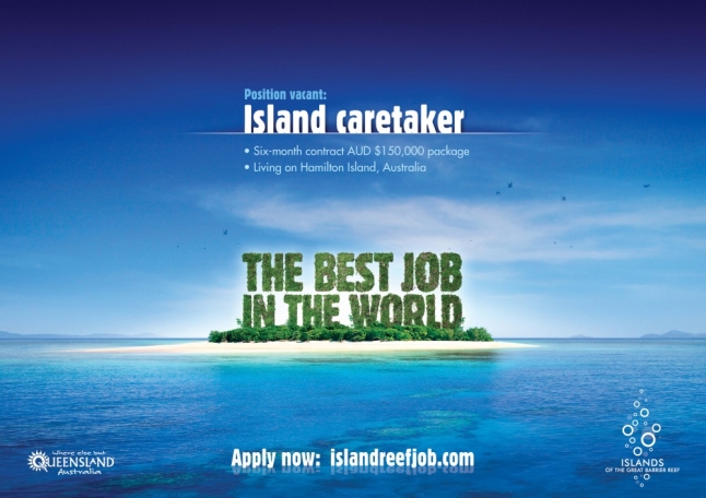 beste baan ter wereld queensland australie eiland